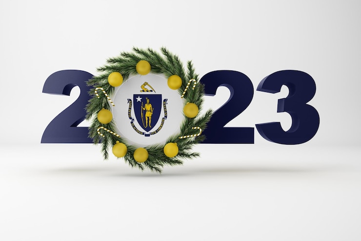 Foto grátis 2023 massachusetts com coroa de flores