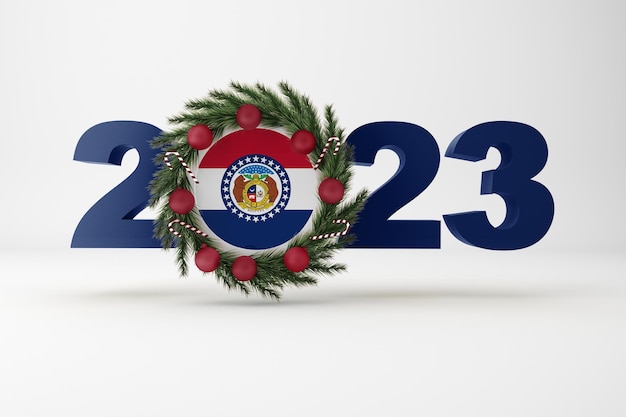 2023 Missouri com coroa de flores