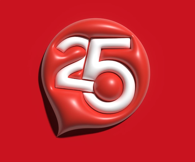 25 bate-papo pop-up ícone de renderização 3d
