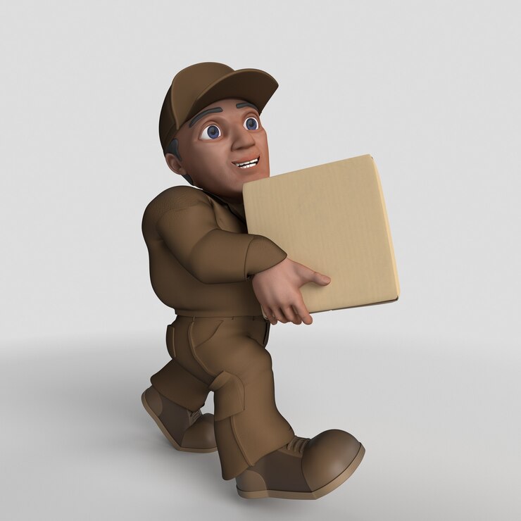 Foto grátis 3d cartoon delivery driver