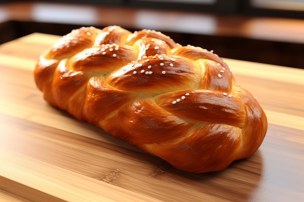 Foto grátis 3d challah prato para hanukkah