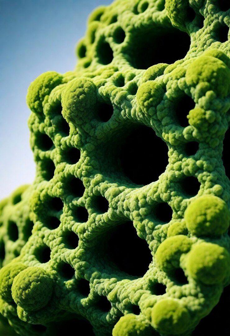 Foto grátis 3d musgo verde em forma abstrata
