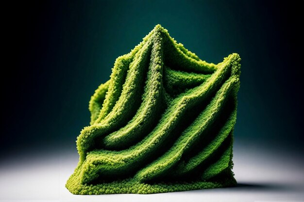3d musgo verde em forma abstrata