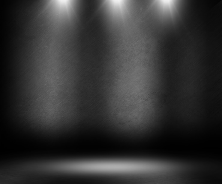 Foto grátis 3d rendem de um interior do grunge com as luzes do ponto