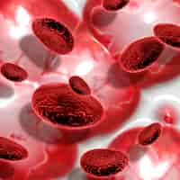 Foto grátis 3d render de células do sangue em fundo abstrato