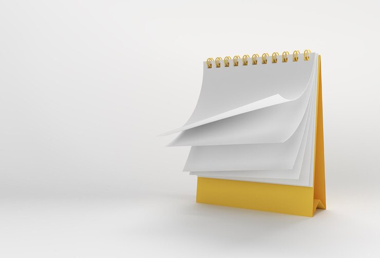 Foto grátis 3d render notebook mock up com espaço em branco limpo para design e publicidade, vista em perspectiva da ilustração 3d.