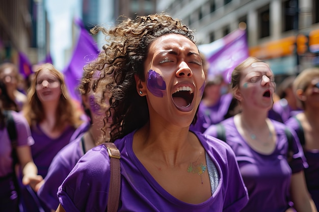 Foto grátis 8 milhões de mulheres em greve