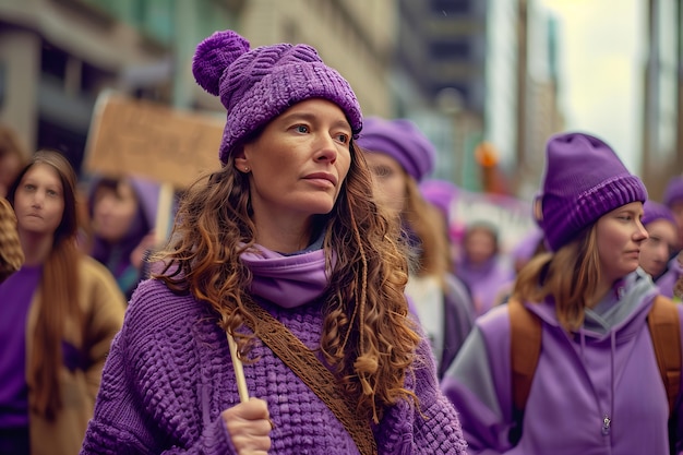 Foto grátis 8 milhões de mulheres em greve