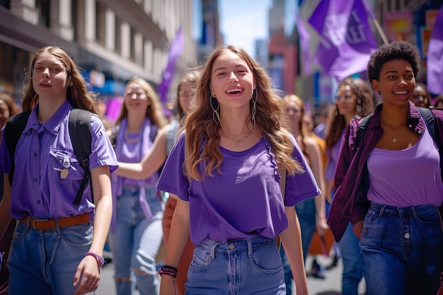 Foto grátis 8 milhões de mulheres em greve