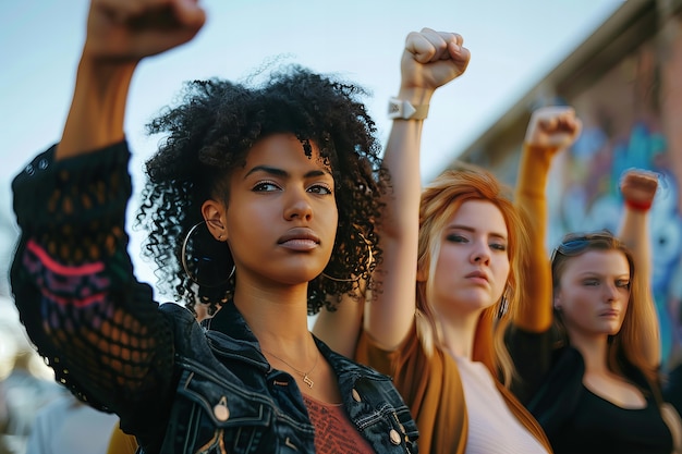 Foto grátis 8 milhões de mulheres em greve