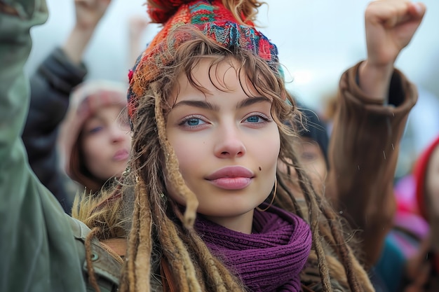 Foto grátis 8 milhões de mulheres em greve