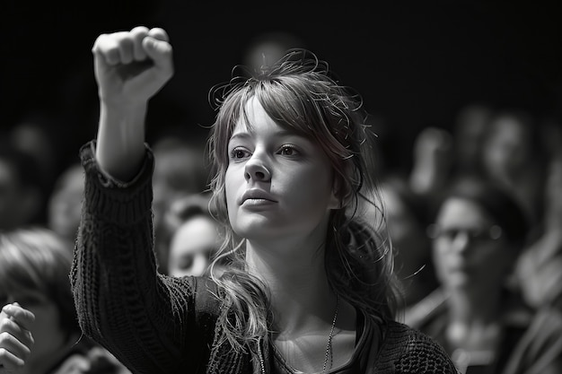 Foto grátis 8 milhões de mulheres em greve