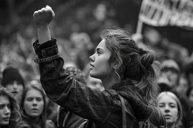 Foto grátis 8 milhões de mulheres em greve