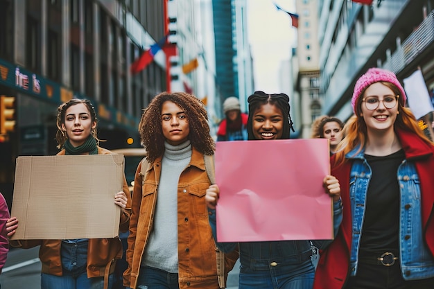 Foto grátis 8 milhões de mulheres em greve