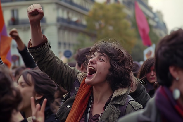 Foto grátis 8 milhões de mulheres em greve