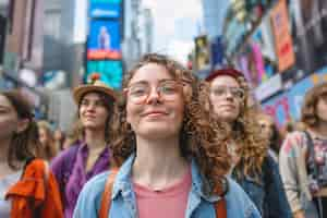 Foto grátis 8 milhões de mulheres em greve