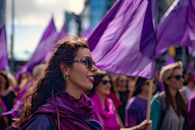 Foto grátis 8 milhões de mulheres em greve