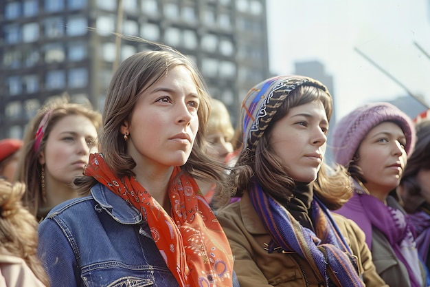 Foto grátis 8 milhões de mulheres em greve