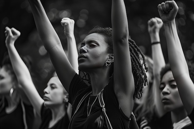 Foto grátis 8 milhões de mulheres em greve