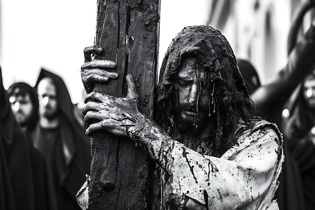 Foto grátis a cena da boa sexta-feira com jesus cristo.