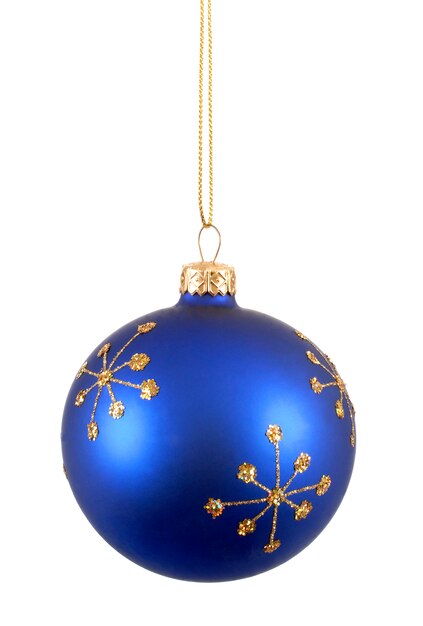 a esfera da árvore de Natal azul ou bugiganga