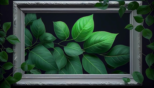 Foto grátis a folhagem verde se funde com o frescor da floresta tropical gerado pela ia
