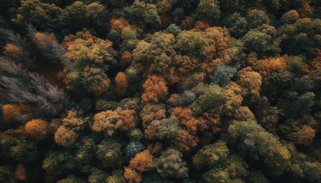 A paisagem do outono multicolorida deixa a beleza da natureza gerada pela IA