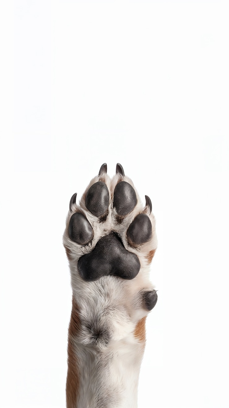 Foto grátis a pata do cão mostrando a impressão da pata