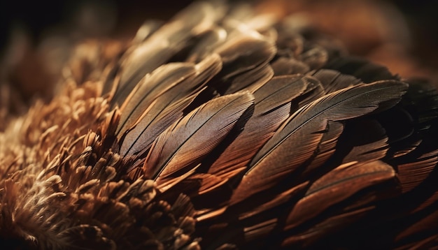 Foto grátis a pena vibrante do pavão exibe a beleza elegante da natureza gerada pela ia