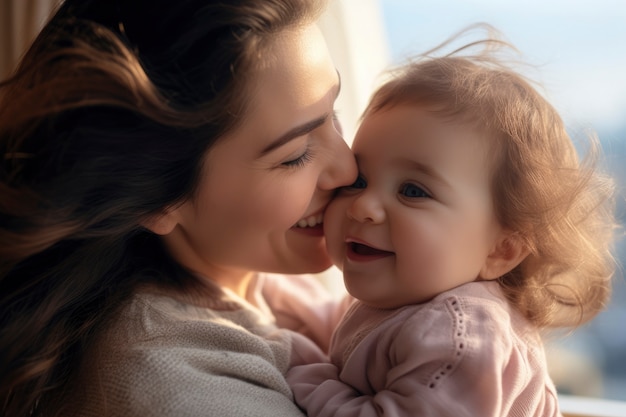 Foto grátis a relação entre uma mãe afetuosa e seu filho