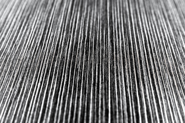 A textura do papel listrado em tons de preto e branco