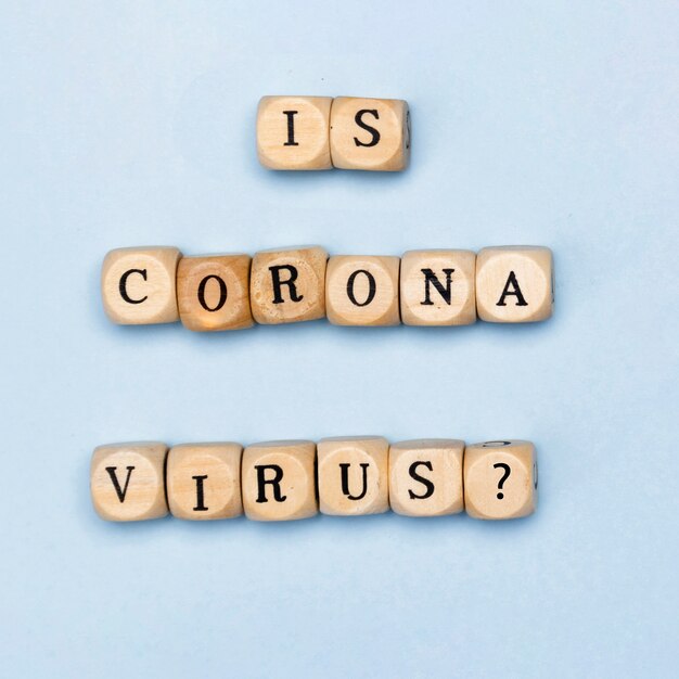 A visão superior do conceito de coronavírus