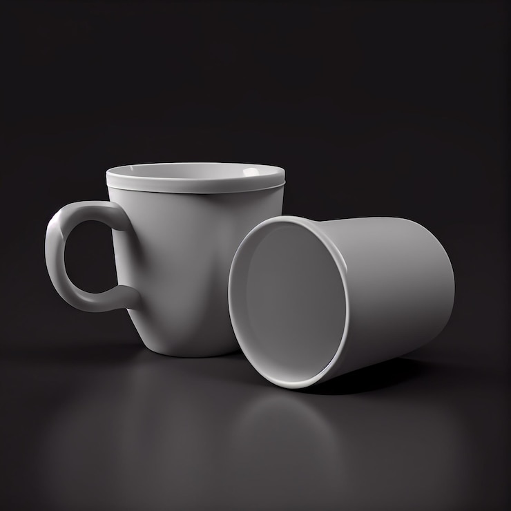 Foto grátis a xícara de café fica sozinha, o vapor sobe suavemente gerado pela ia