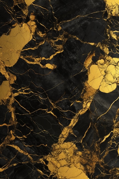 Foto grátis abaixo de mármore abstrato preto e dourado