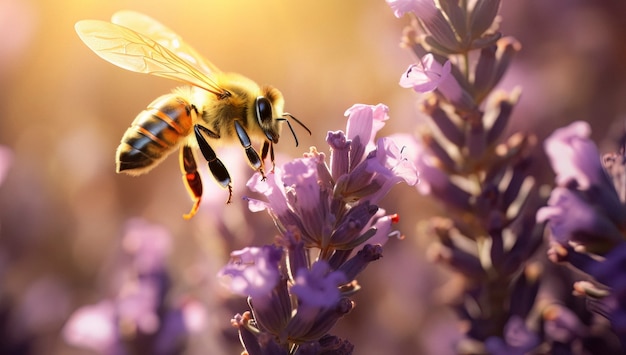 Foto grátis abelha de estilo fantasia na natureza