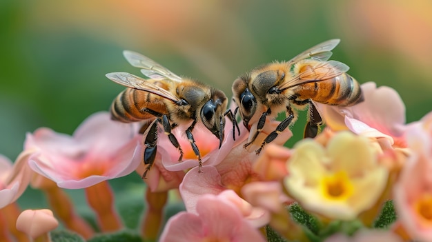 Foto grátis abelha em flor na natureza