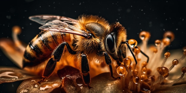 Foto grátis abelha realista na natureza