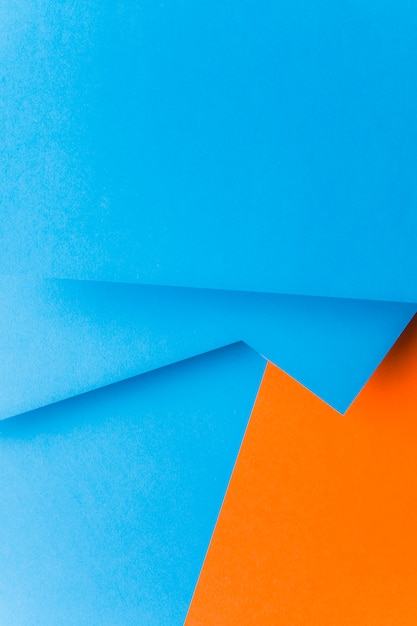 Abstrato azul e um fundo de papel laranja para cartões