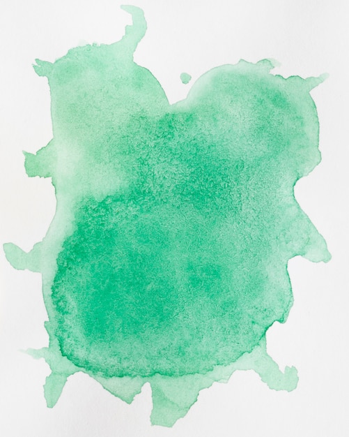 Abstrato em aquarela com um respingo verde de tinta aquarelle