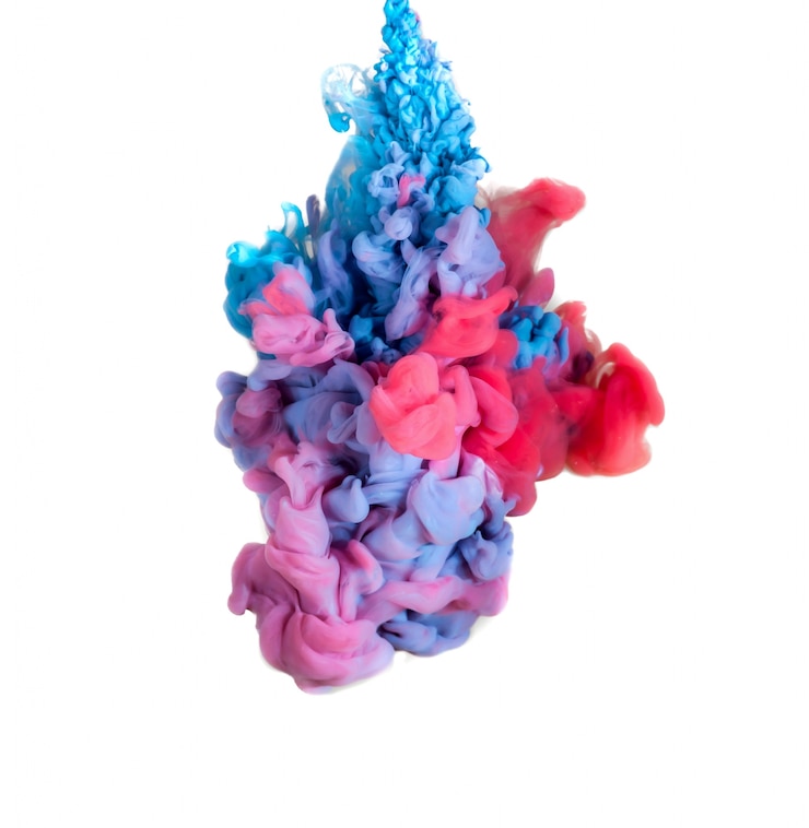 Foto grátis abstrato formado por cor que se dissolve em água