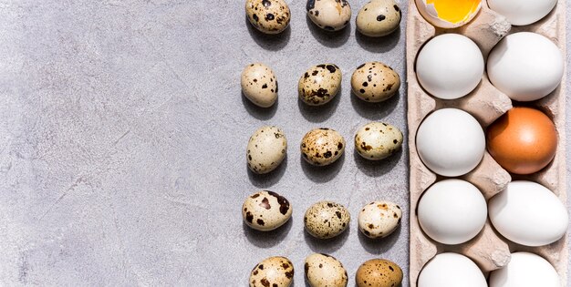 Acima vista conceito de comida saudável com ovos