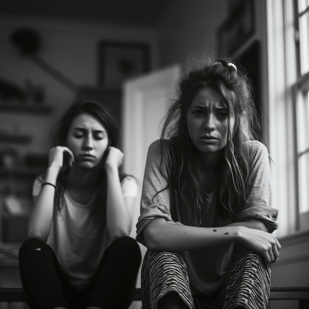 Foto grátis adolescentes com ressaca.