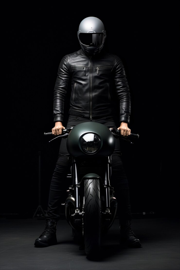 Foto grátis adulto de tiro completo com motocicleta legal