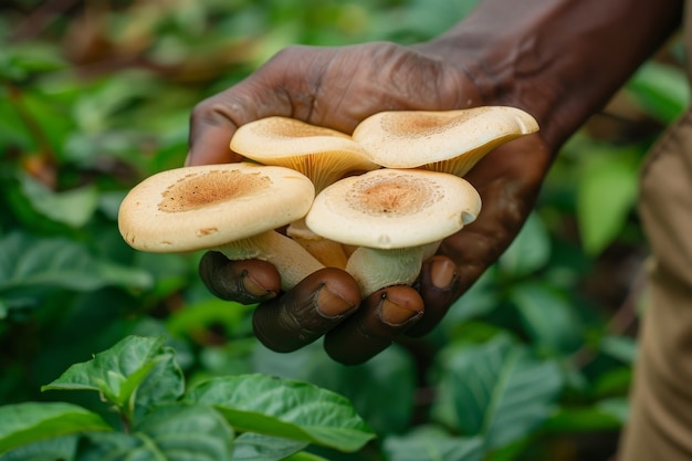 Foto grátis african man harvesting  vegetables