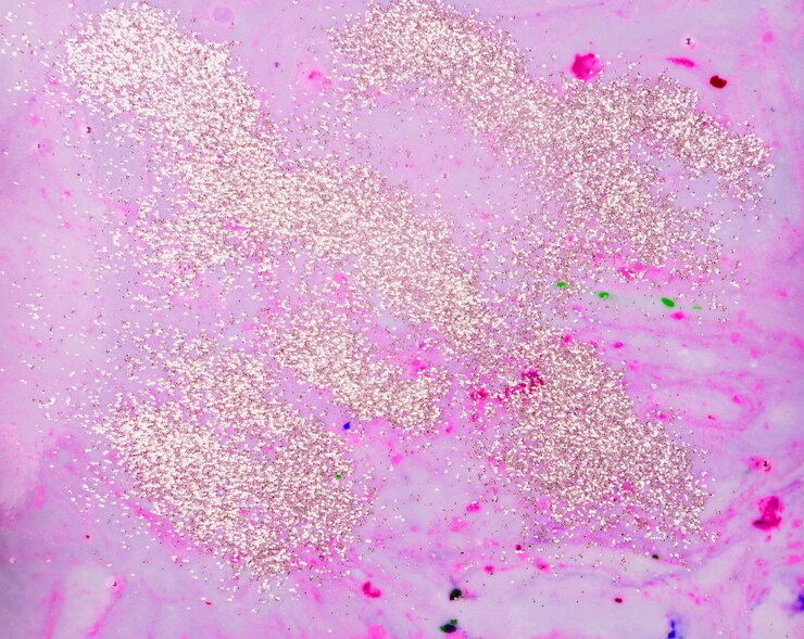 Foto grátis água rosa claro pintada com lantejoulas