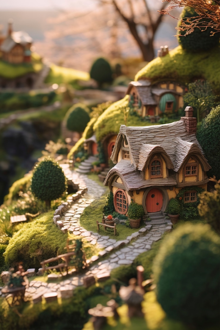 Foto grátis ai gerou cidades medievais de fantasia