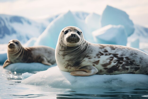 Foto grátis ai gerou fotos realistas de focas