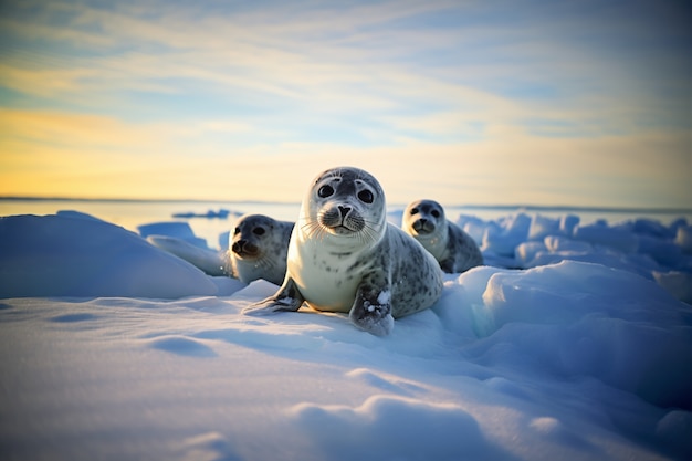 Foto grátis ai gerou fotos realistas de focas