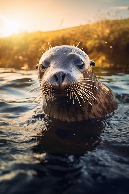 Foto grátis ai gerou fotos realistas de focas