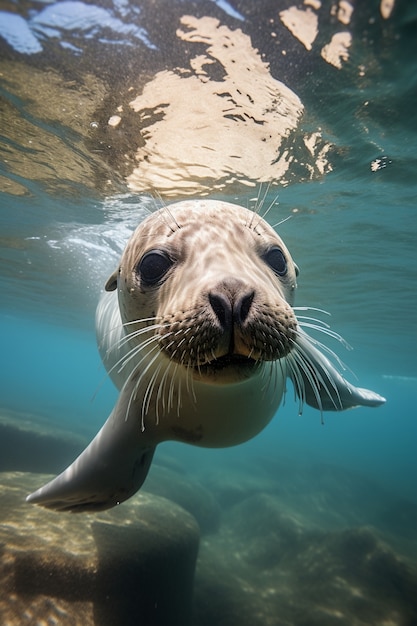 Foto grátis ai gerou fotos realistas de focas